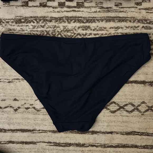 NWOT DKNY strapless swimsuit red and navy size XS - Picture 4 of 7